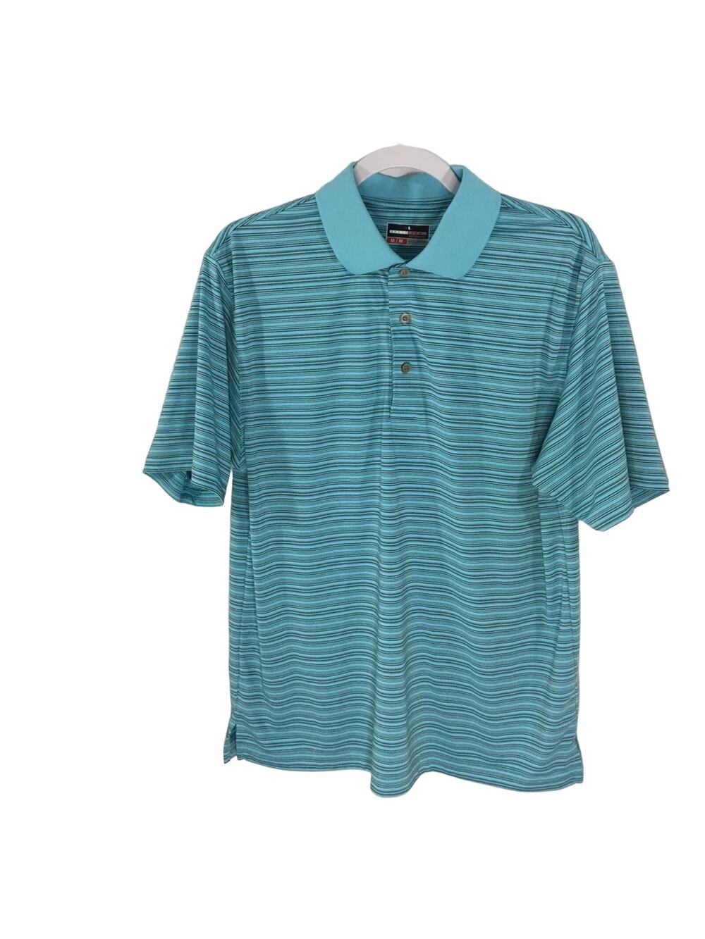 Grand Slam Performance Men's Short Sleeve Striped Polo Size Medium